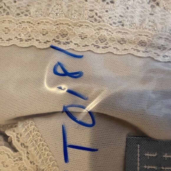 Rabbit Rabbit Rabbit Designs Crochet Lace Dress Cream Ivory Stretch Size 10 - Picture 13 of 13